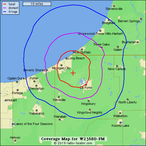 W236BD_FX_LU WIMS 95.1 FM Coverage Map